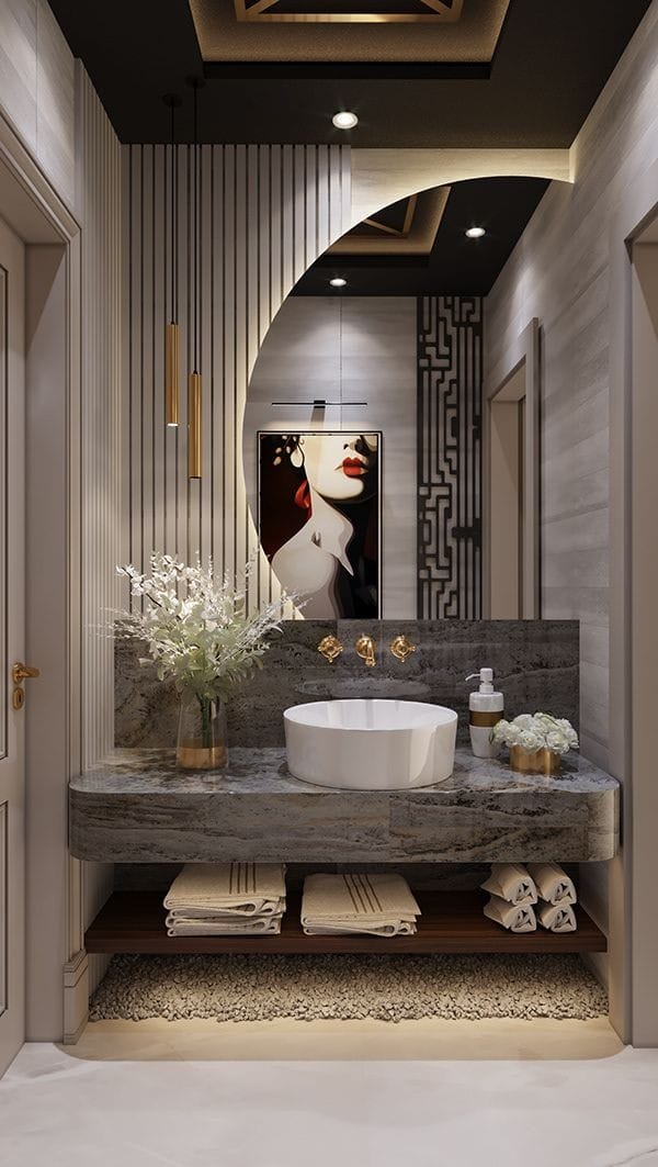 Musteri banyo render ve dekorasyon calismasi