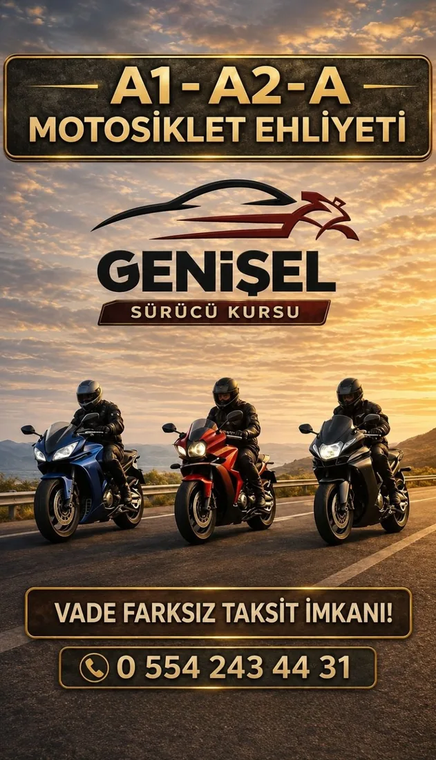 A1 A2 A sınıfı motosiklet ehliyeti tanıtımı
