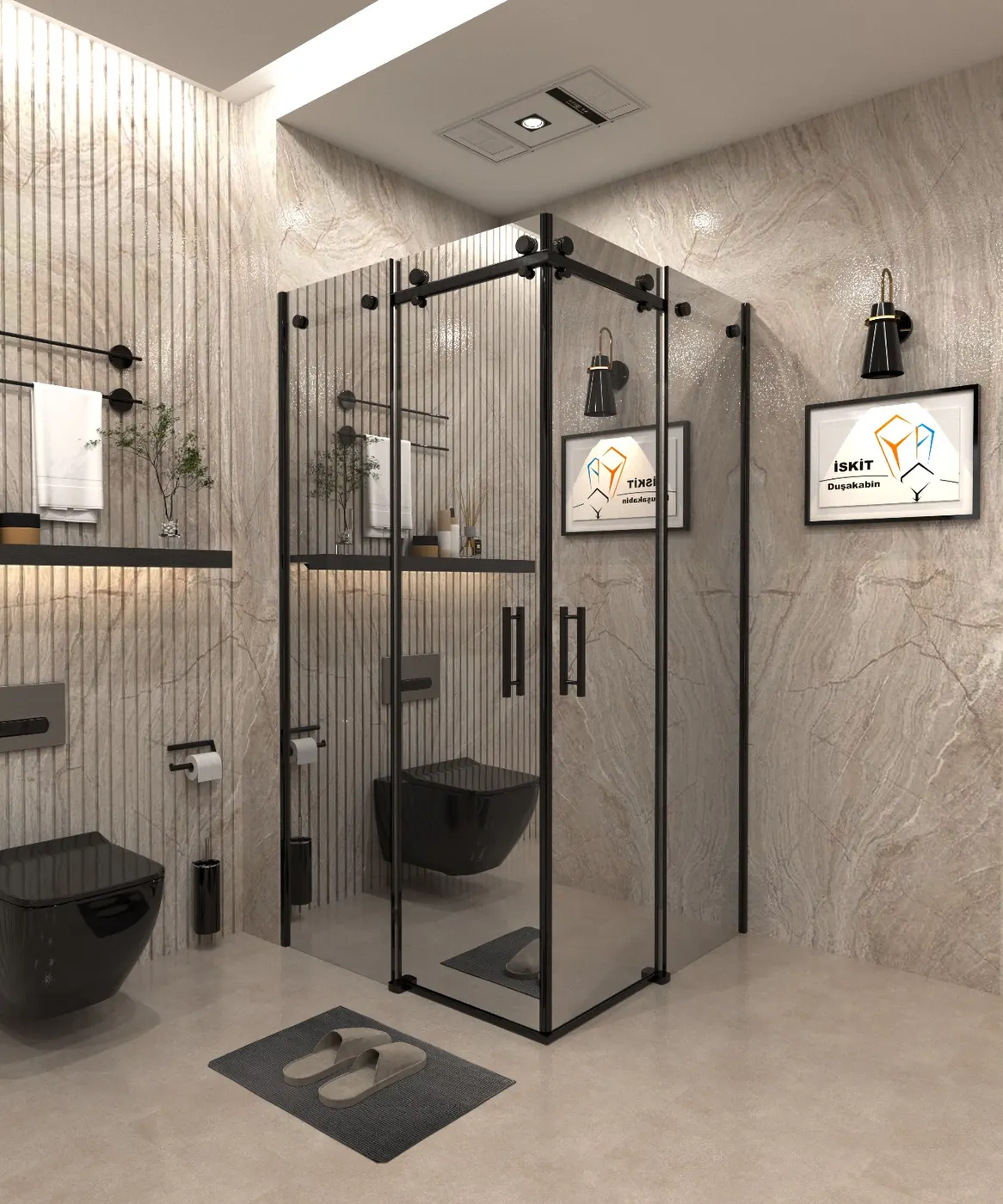 İskit Duşakabin temperli cam model 08