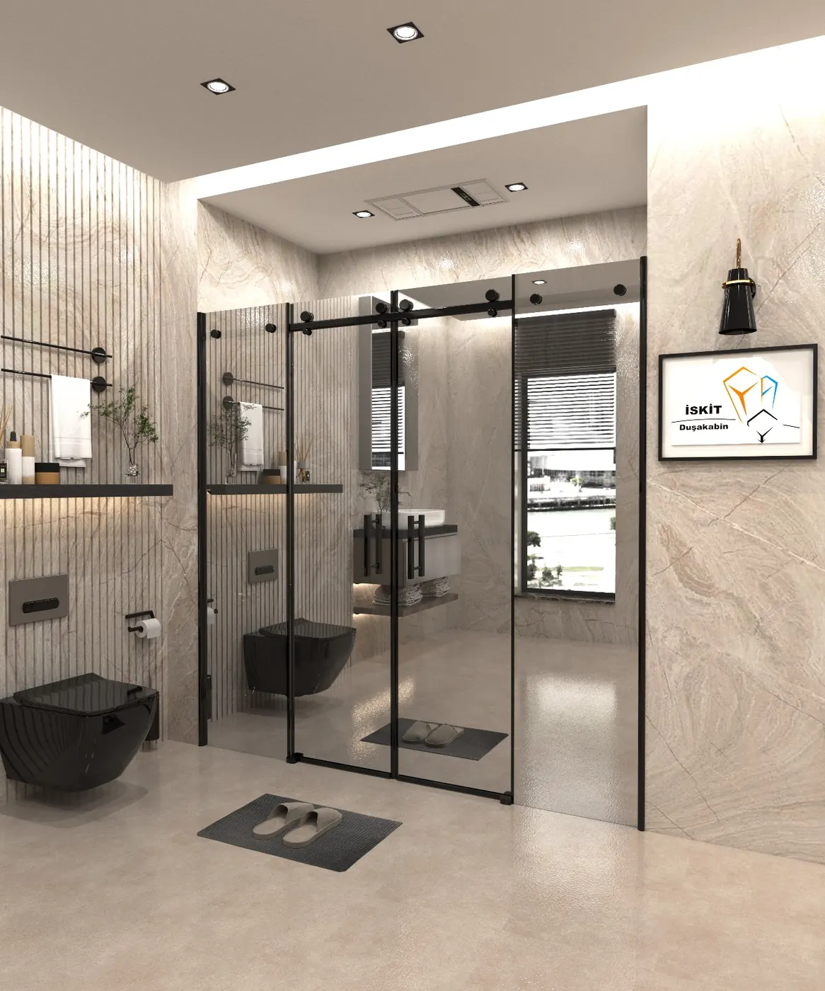 İskit Duşakabin temperli cam model 09
