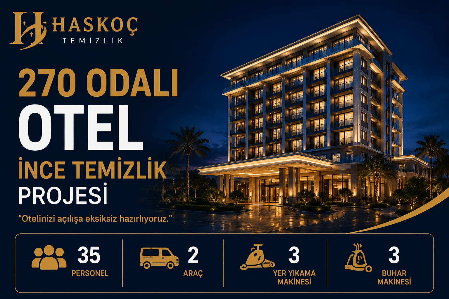 Otel açılış öncesi ince temizlik görseli